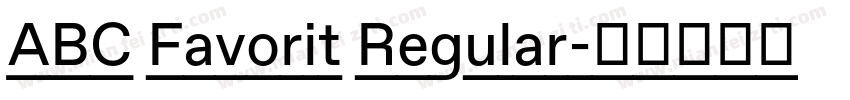 ABC Favorit Regular字体转换